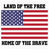 Patriotic American Flag with Bold Text