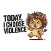 Kitten with wildness motto