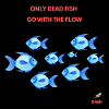 Only dead fish