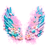 engelsflügel,marshmallows,bunte flügel,graffiti