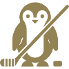 Minimalistischer Pinguin Eishockey Silhouette 