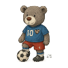 Lord Petzi Bear Soccer Player