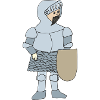 Knight in medieval style