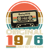 50 år 1976 Vintage Retro Bursdag