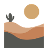 Minimalist desert landscape