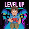 Retro Gamer Level Up Illustration