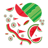 Abstract Watermelon Design