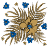 Tropical Leaves and Flowers Pattern