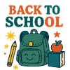 Backpack with school motif and joy
