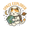 Space Explorer – Kawaii Astronaut Cat