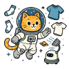 Space Cat Laundry – Kawaii Astronaut Shirt