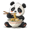 Ramen panda mignon