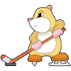 Hamster Eishockey Eishockeyschläger