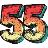 55 Zahl Comic