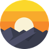 Sunset Mountain Abstract