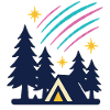 Tent night under the stars