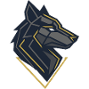 Geometrisches Wolfsemblem