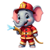 Little Fire Brigade Elephant Character