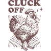 Humorous chicken with text