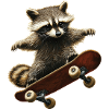 Raccoon Skateboard
