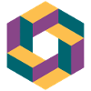Contorno geometrico astratto in colori pastello