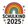 Schoolchild 2025 with rainbow