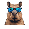 Cool capybara with sunglasses