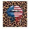 Leopard Lippen mit USA Flagge