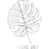 Monstera Foglia Linea Art. Sentirsi bene.