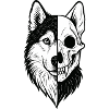 Husky Skull Wolf