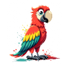 Vibrant parrot print