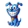 Playful dog with a big grin