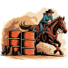 Barrel Racer Rodeo