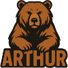 Tapferer Bär und Name Arthur