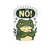 Statement Nope Frog Just No