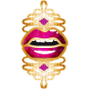 Magnificent golden brooch motif