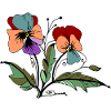 Bee Flowers on a Black Background