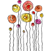 Abstract Spring Flower Theme