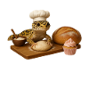 Leopard Gecko Baking Cake Bread