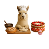 Llama Baking Cake Bread