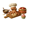 Octopus Baking Cake Bread
