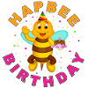 HAPBEE Birthday with text