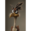 Grumpy Cartoon Bird