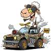 Whimsical Sheep Roaring 