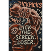 Provocative artistic graphics with witty text