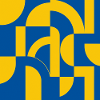 Abstract blue-yellow design