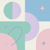 Pastel geometric cosmos design
