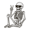 Cool Skeleton Peace Halloween Design