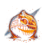 Glowing Haunted Pumpkin Design