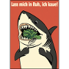 Humorous shark with salad